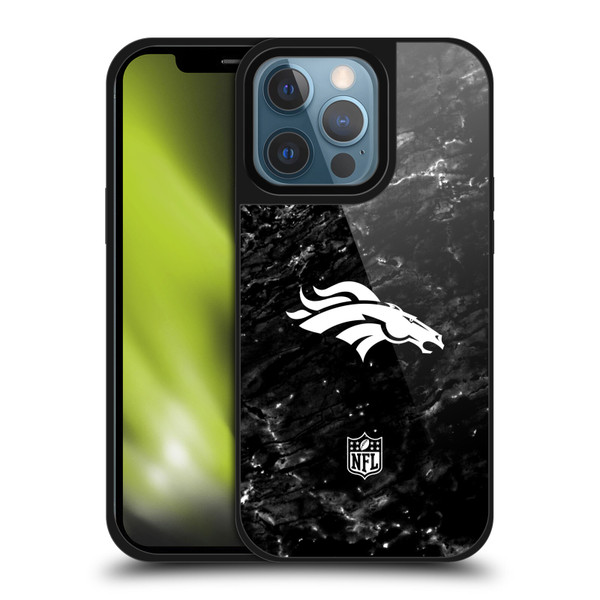 NFL Denver Broncos Artwork Marble Gel Armour Case For Apple iPhone 13 Pro