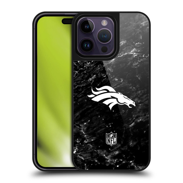 NFL Denver Broncos Artwork Marble Gel Armour Case For Apple iPhone 14 Pro Max