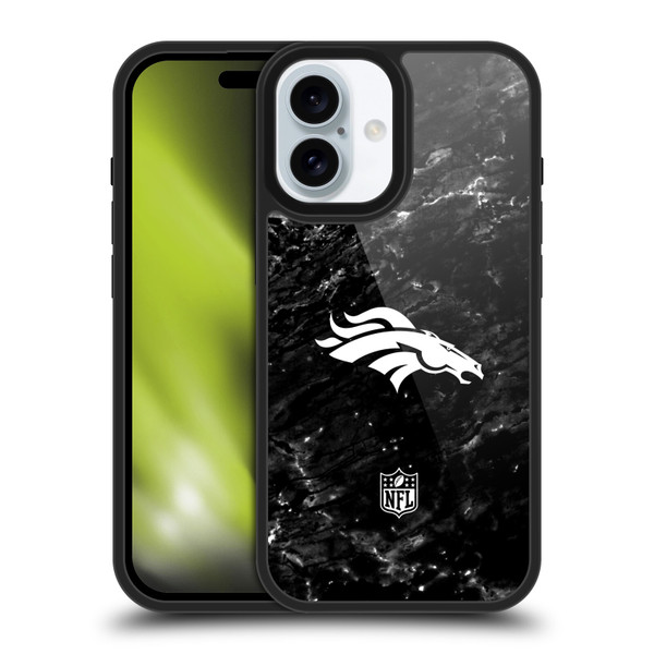 NFL Denver Broncos Artwork Marble Gel Armour Case For Apple iPhone 16