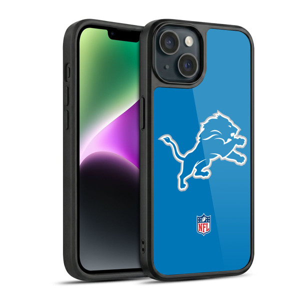 NFL Detroit Lions Logo Plain Gel Armour Case For Apple iPhone 14