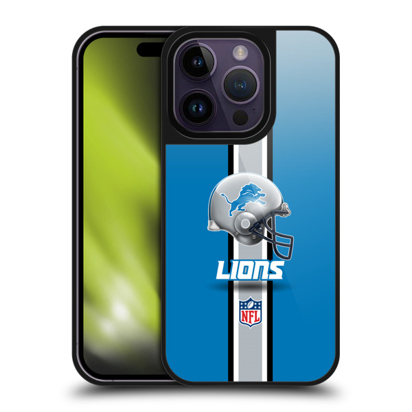NFL Detroit Lions Logo Helmet Gel Armour Case For Apple iPhone 14 Pro