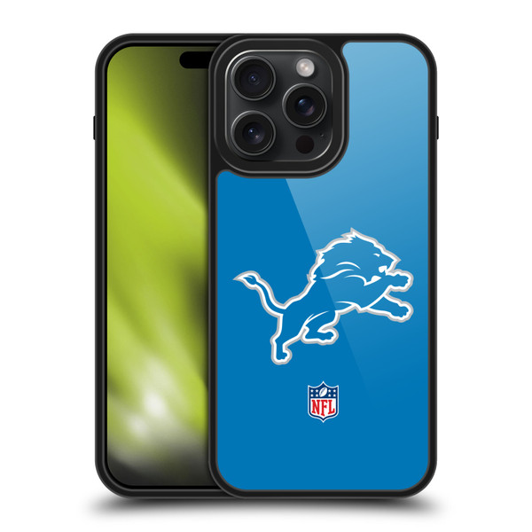 NFL Detroit Lions Logo Plain Gel Armour Case For Apple iPhone 15 Pro Max