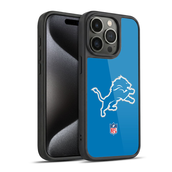 NFL Detroit Lions Logo Plain Gel Armour Case For Apple iPhone 15 Pro