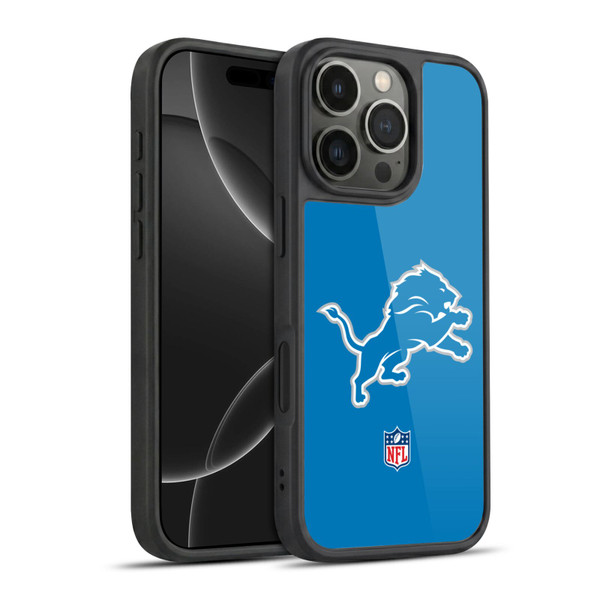 NFL Detroit Lions Logo Plain Gel Armour Case For Apple iPhone 16 Pro
