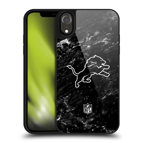 NFL Detroit Lions Artwork Marble Gel Armour Case For Apple iPhone XR