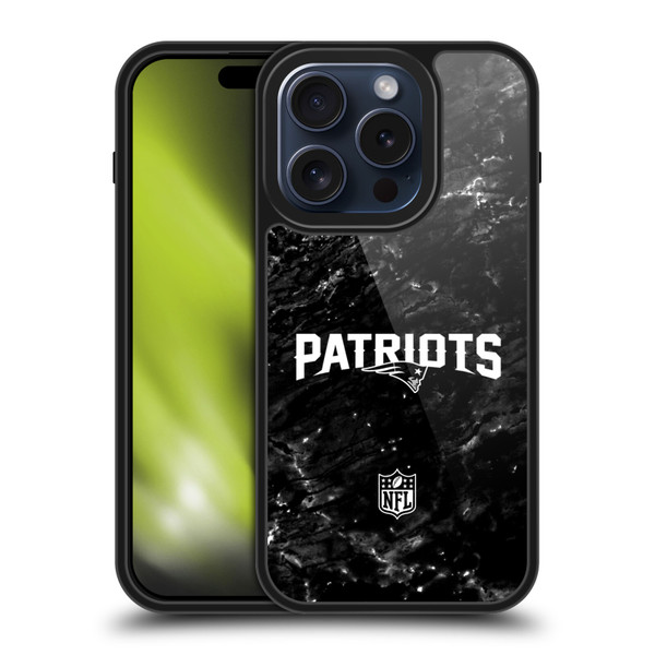 NFL New England Patriots Artwork Marble Gel Armour Case For Apple iPhone 15 Pro