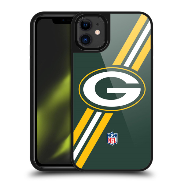 NFL Green Bay Packers Logo Stripes Gel Armour Case For Apple iPhone 11