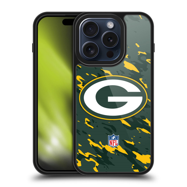 NFL Green Bay Packers Logo Camou Gel Armour Case For Apple iPhone 15 Pro