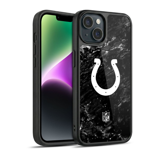 NFL Indianapolis Colts Artwork Marble Gel Armour Case For Apple iPhone 14