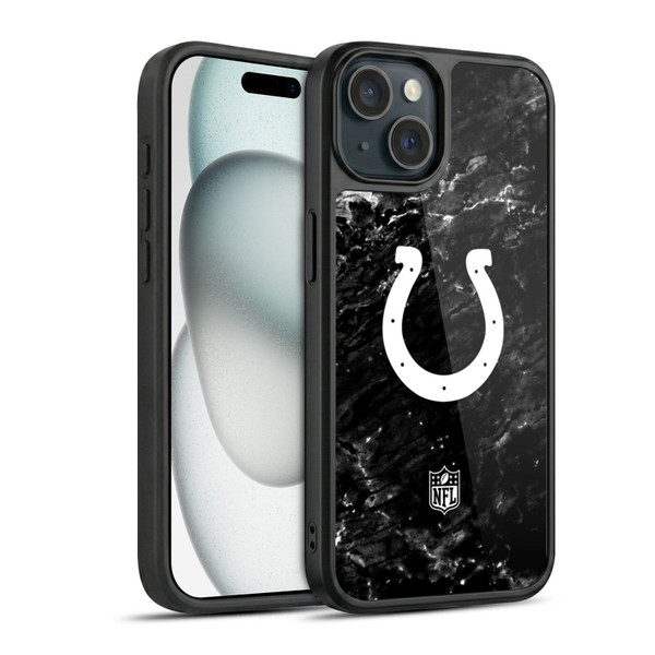 NFL Indianapolis Colts Artwork Marble Gel Armour Case For Apple iPhone 15