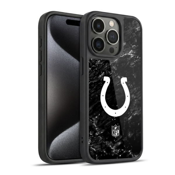 NFL Indianapolis Colts Artwork Marble Gel Armour Case For Apple iPhone 15 Pro