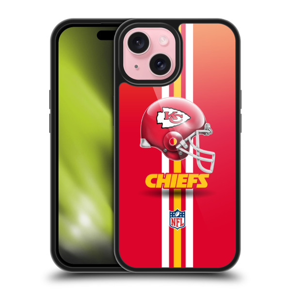 NFL Kansas City Chiefs Logo Helmet Gel Armour Case For Apple iPhone 15