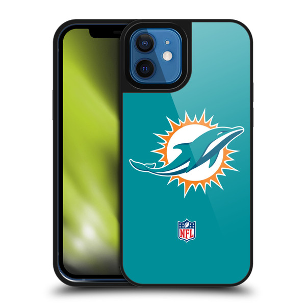 NFL Miami Dolphins Logo Plain Gel Armour Case For Apple iPhone 12 / iPhone 12 Pro