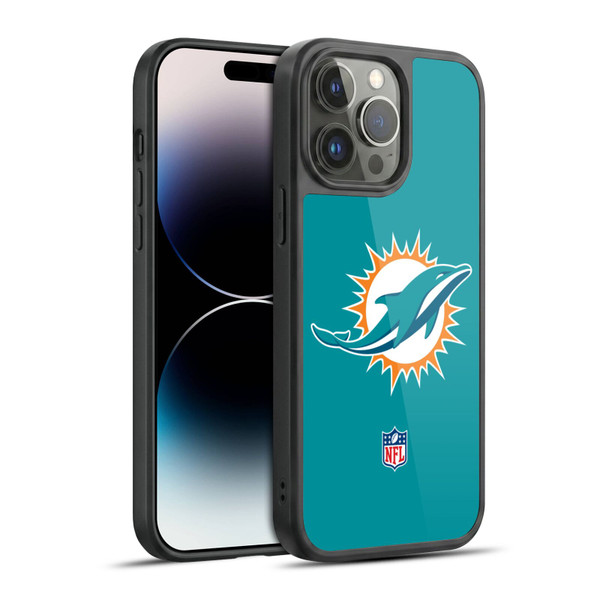 NFL Miami Dolphins Logo Plain Gel Armour Case For Apple iPhone 14 Pro Max