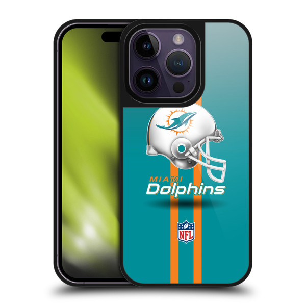 NFL Miami Dolphins Logo Helmet Gel Armour Case For Apple iPhone 14 Pro