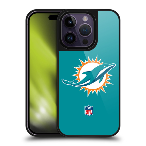 NFL Miami Dolphins Logo Plain Gel Armour Case For Apple iPhone 14 Pro