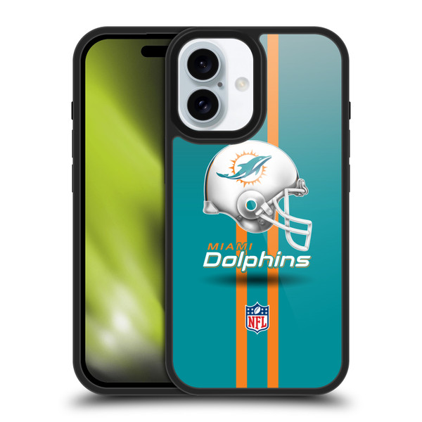 NFL Miami Dolphins Logo Helmet Gel Armour Case For Apple iPhone 16
