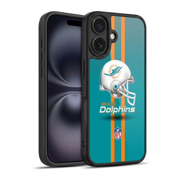 NFL Miami Dolphins Logo Helmet Gel Armour Case For Apple iPhone 16