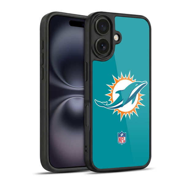 NFL Miami Dolphins Logo Plain Gel Armour Case For Apple iPhone 16