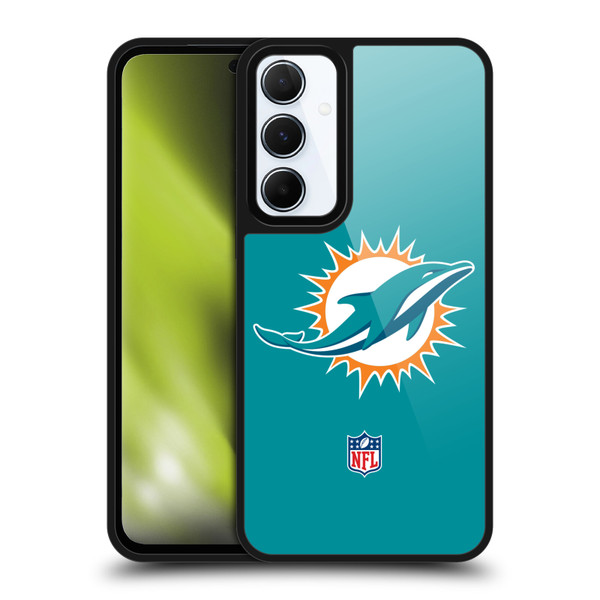 NFL Miami Dolphins Logo Plain Gel Armour Case For Samsung Galaxy A55 5G