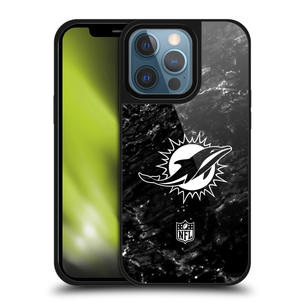 NFL Miami Dolphins Artwork Marble Gel Armour Case For Apple iPhone 13 Pro