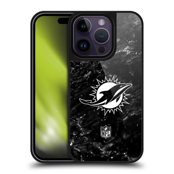 NFL Miami Dolphins Artwork Marble Gel Armour Case For Apple iPhone 14 Pro