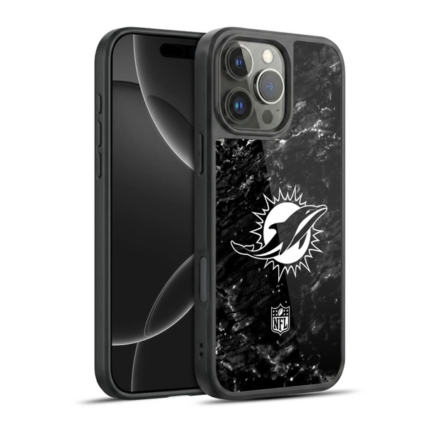 NFL Miami Dolphins Artwork Marble Gel Armour Case For Apple iPhone 16 Pro Max