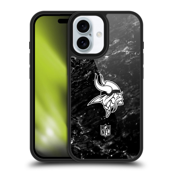 NFL Minnesota Vikings Artwork Marble Gel Armour Case For Apple iPhone 16