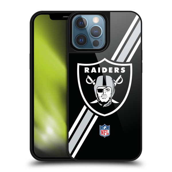 NFL Las Vegas Raiders Logo Stripes Gel Armour Case For Apple iPhone 13 Pro Max