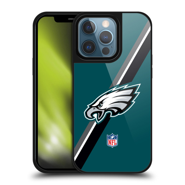 NFL Philadelphia Eagles Logo Stripes Gel Armour Case For Apple iPhone 13 Pro