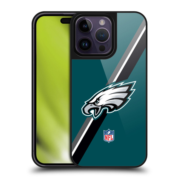 NFL Philadelphia Eagles Logo Stripes Gel Armour Case For Apple iPhone 14 Pro Max
