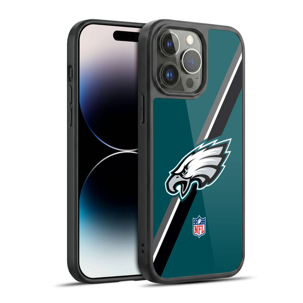 NFL Philadelphia Eagles Logo Stripes Gel Armour Case For Apple iPhone 14 Pro Max