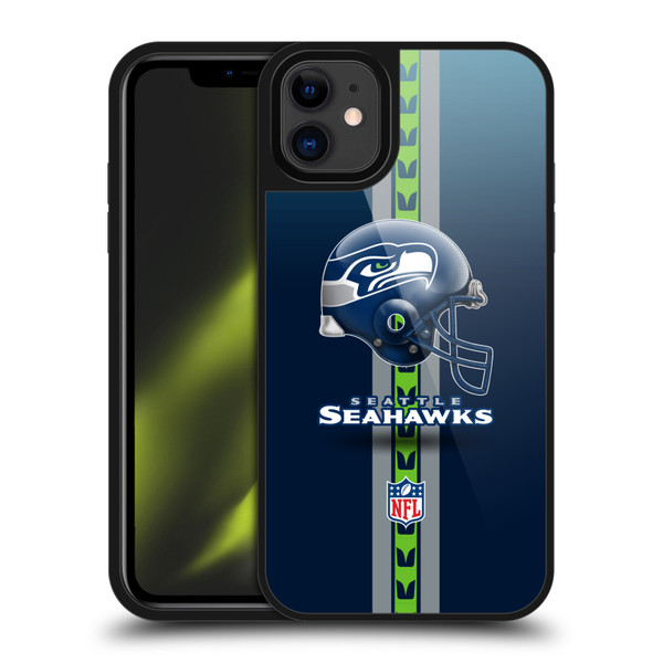 NFL Seattle Seahawks Logo Helmet Gel Armour Case For Apple iPhone 11