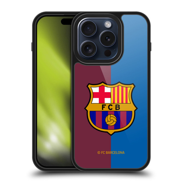 FC Barcelona 2024/25 Crest Kit Home Gel Armour Case For Apple iPhone 15 Pro