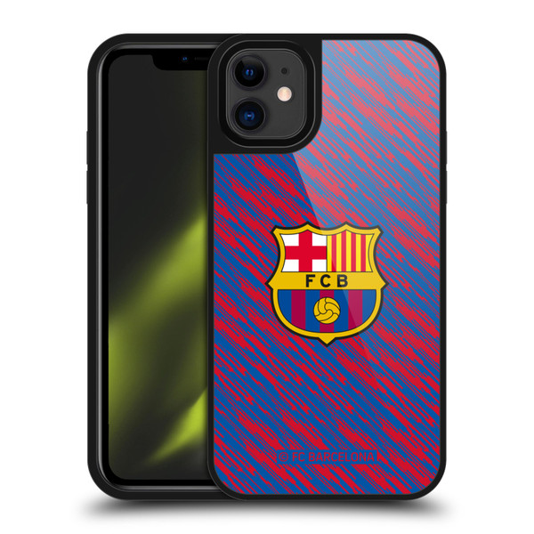 FC Barcelona Crest Patterns Glitch Gel Armour Case For Apple iPhone 11