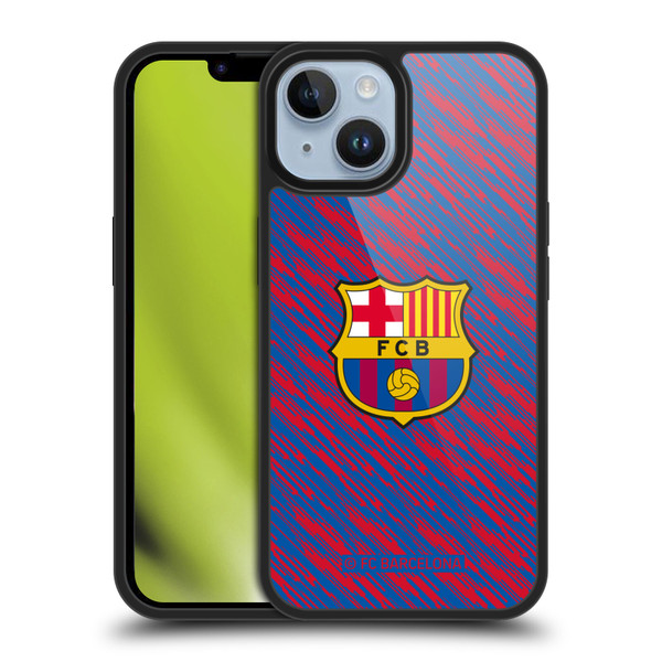 FC Barcelona Crest Patterns Glitch Gel Armour Case For Apple iPhone 14 FC Barcelona Crest Patterns Glitch Gel Armour Case For Apple iPhone 14