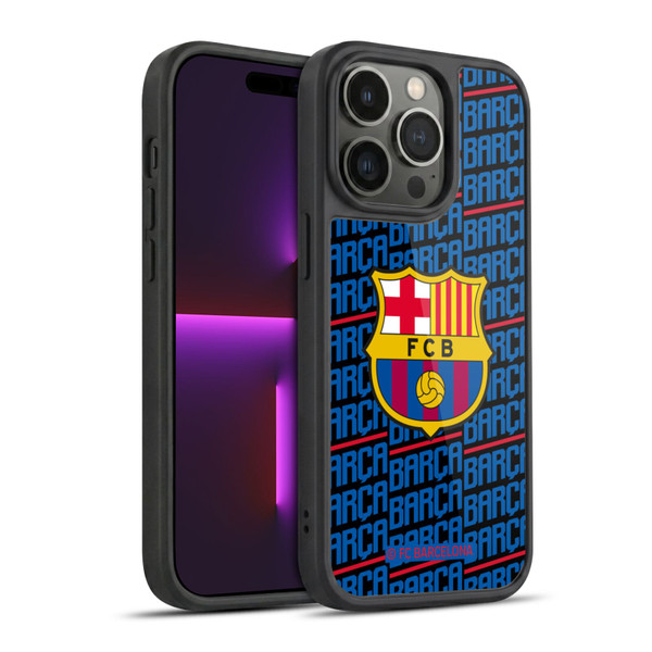 FC Barcelona Crest Patterns Barca Gel Armour Case For Apple iPhone 14 Pro