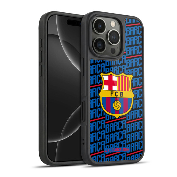 FC Barcelona Crest Patterns Barca Gel Armour Case For Apple iPhone 16 Pro