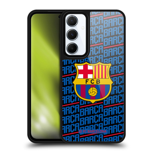 FC Barcelona Crest Patterns Barca Gel Armour Case For Samsung Galaxy A55 5G