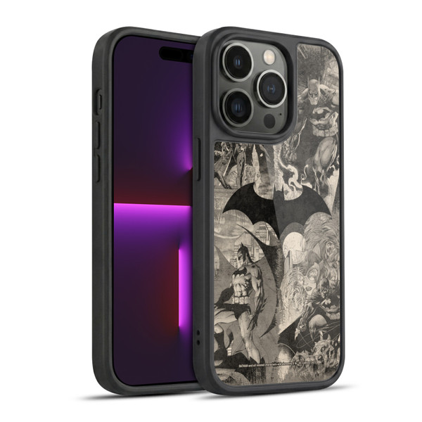 Batman DC Comics Hush Logo Collage Distressed Gel Armour Case For Apple iPhone 14 Pro