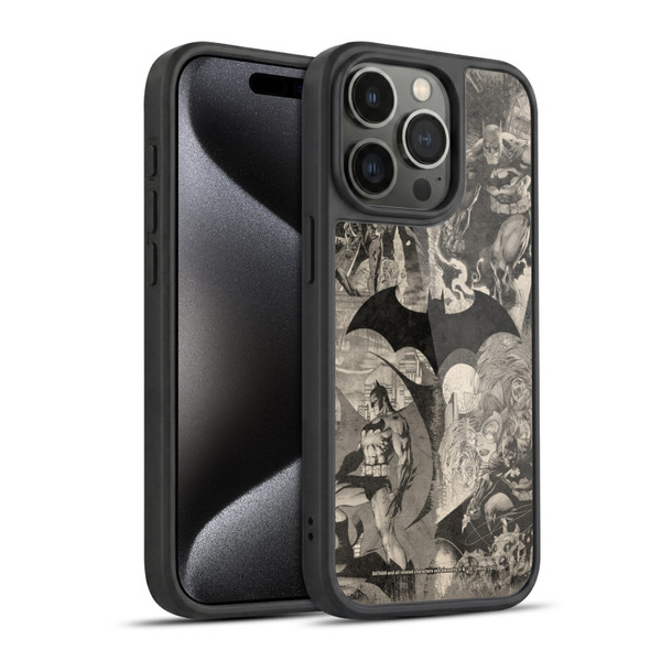 Batman DC Comics Hush Logo Collage Distressed Gel Armour Case For Apple iPhone 15 Pro