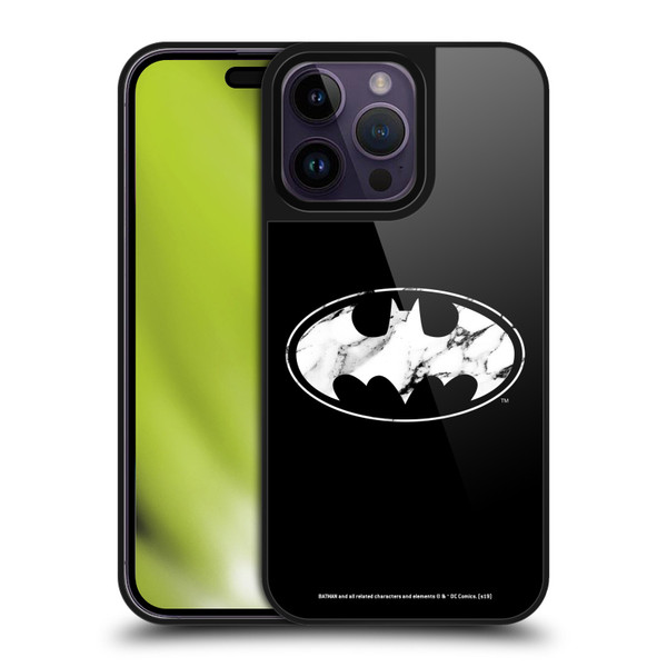 Batman DC Comics Logos Marble Gel Armour Case For Apple iPhone 14 Pro Max