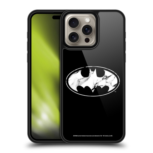 Batman DC Comics Logos Marble Gel Armour Case For Apple iPhone 16 Pro Max