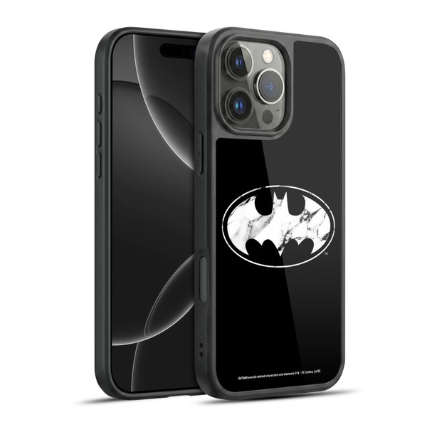 Batman DC Comics Logos Marble Gel Armour Case For Apple iPhone 16 Pro Max