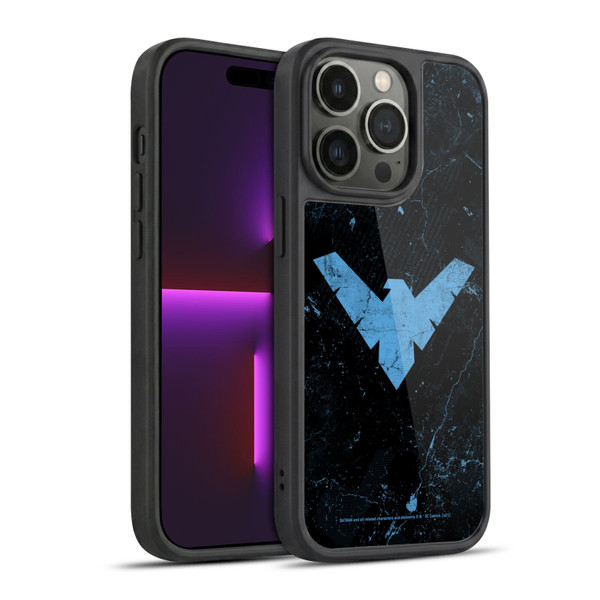 Batman DC Comics Nightwing Logo Grunge Gel Armour Case For Apple iPhone 14 Pro