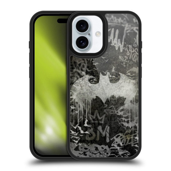 Batman DC Comics Vintage Fashion Graffiti Logo Gel Armour Case For Apple iPhone 16