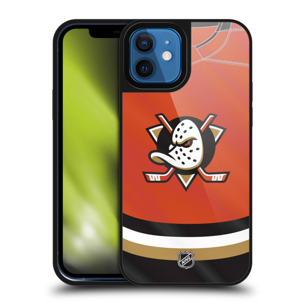 NHL Anaheim Ducks Jersey Gel Armour Case For Apple iPhone 12 / iPhone 12 Pro