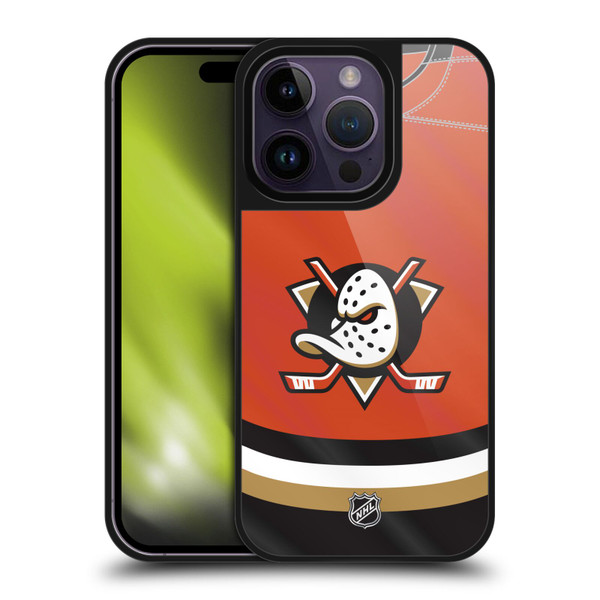 NHL Anaheim Ducks Jersey Gel Armour Case For Apple iPhone 14 Pro