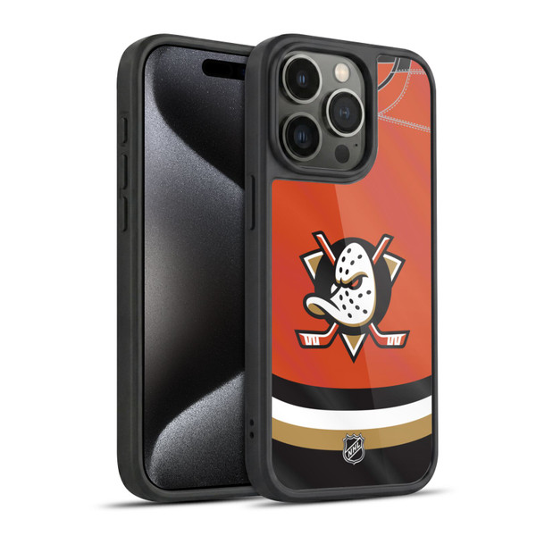 NHL Anaheim Ducks Jersey Gel Armour Case For Apple iPhone 15 Pro