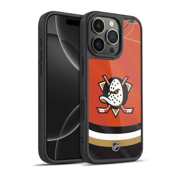 NHL Anaheim Ducks Jersey Gel Armour Case For Apple iPhone 16 Pro